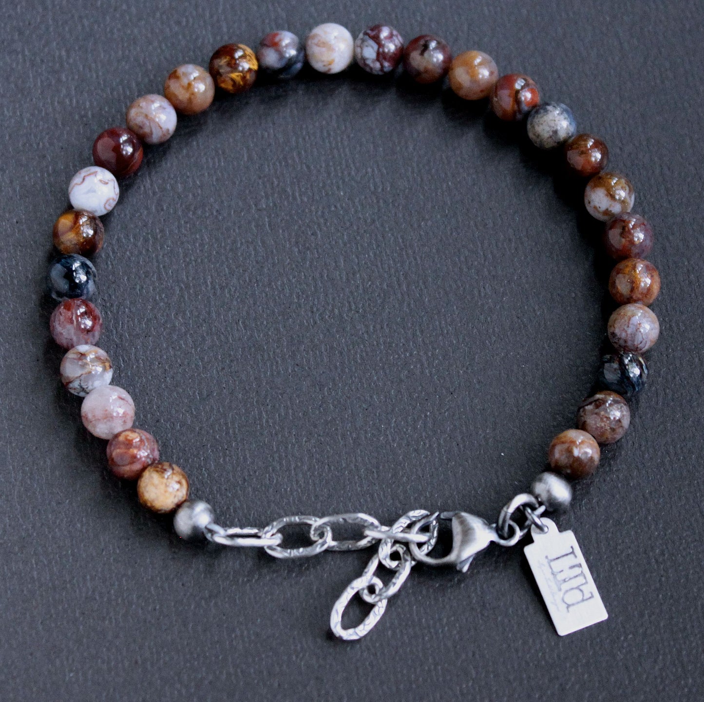 men's pietersite bead bracelet