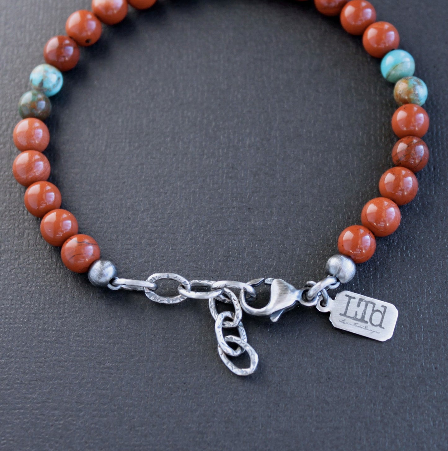 men's adjustable bead bracelet