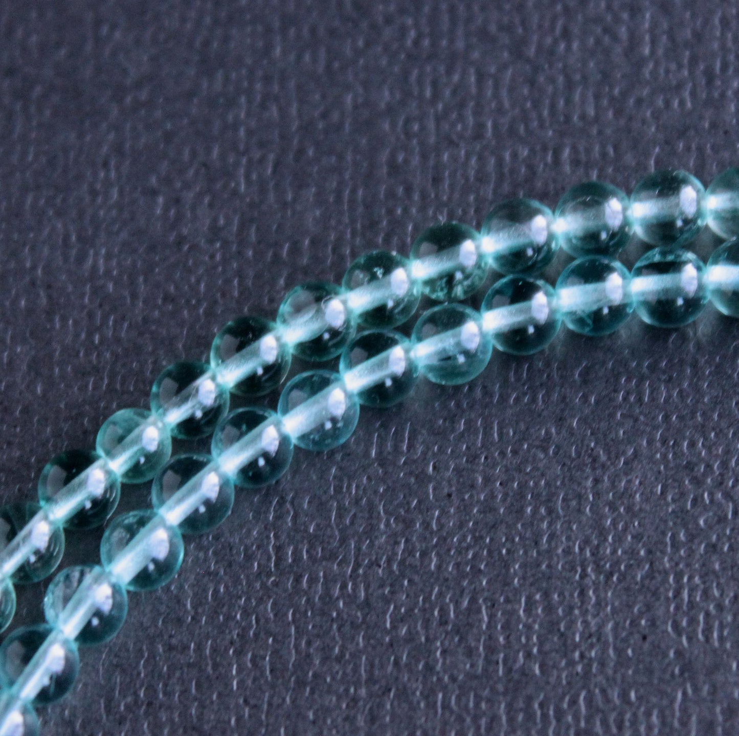 4mm blue fluorite beaded necklace