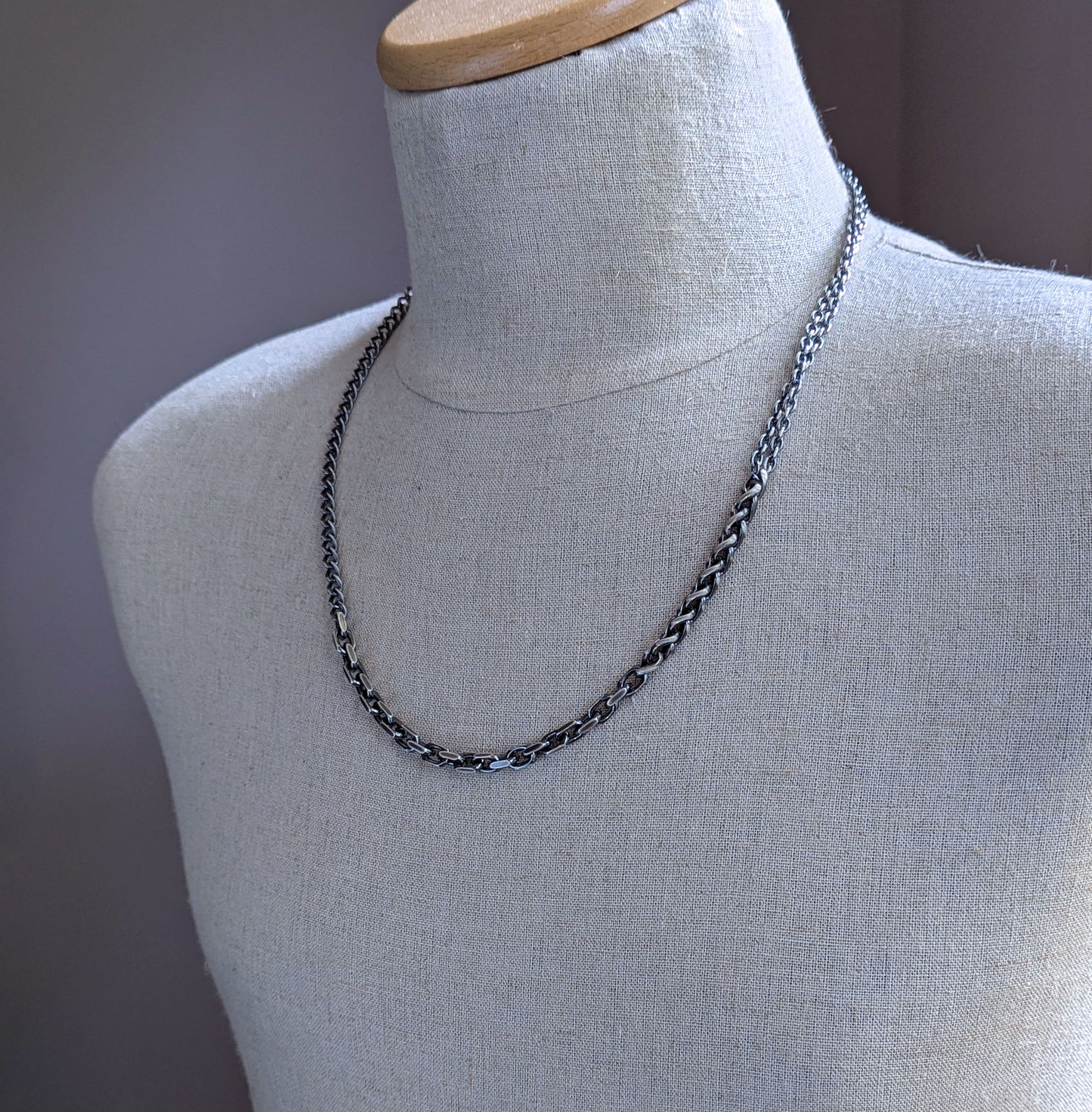 men's heavy sterling silver chain necklace