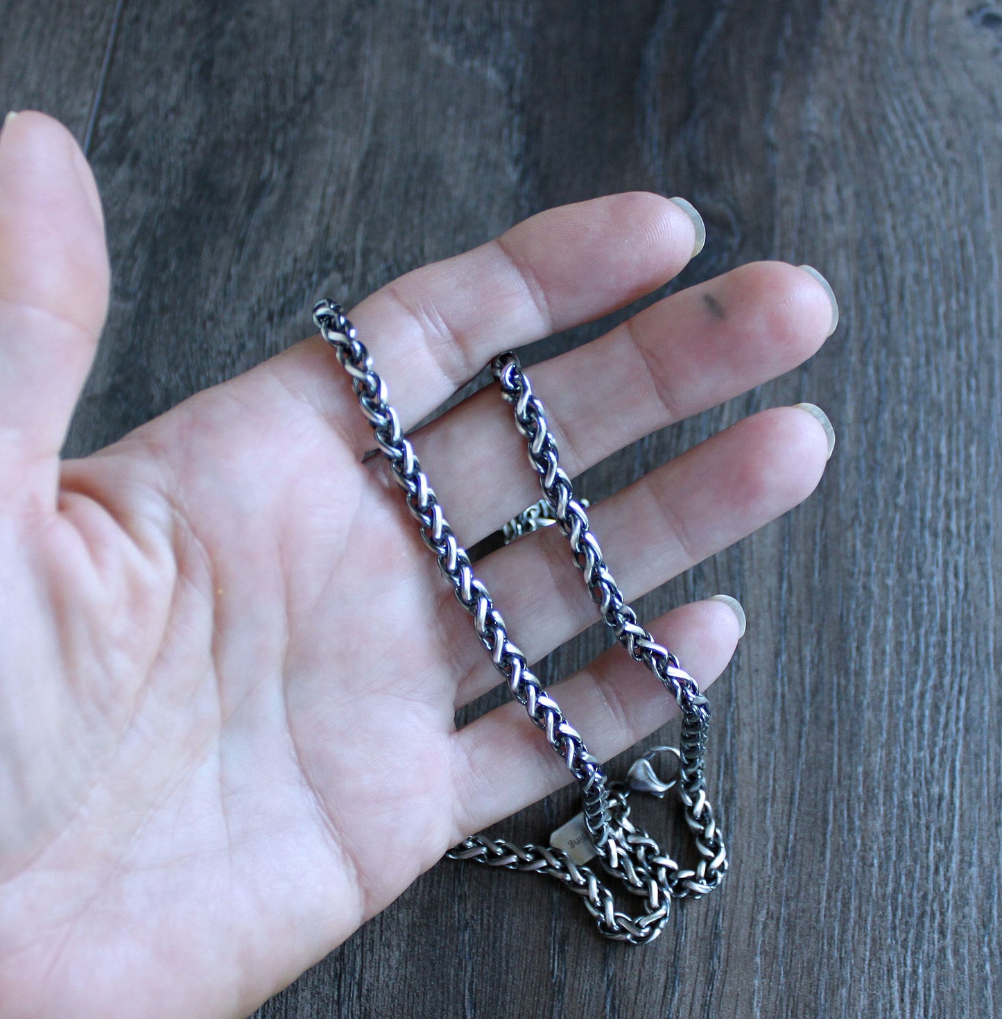 .925 sterling silver wheat chain