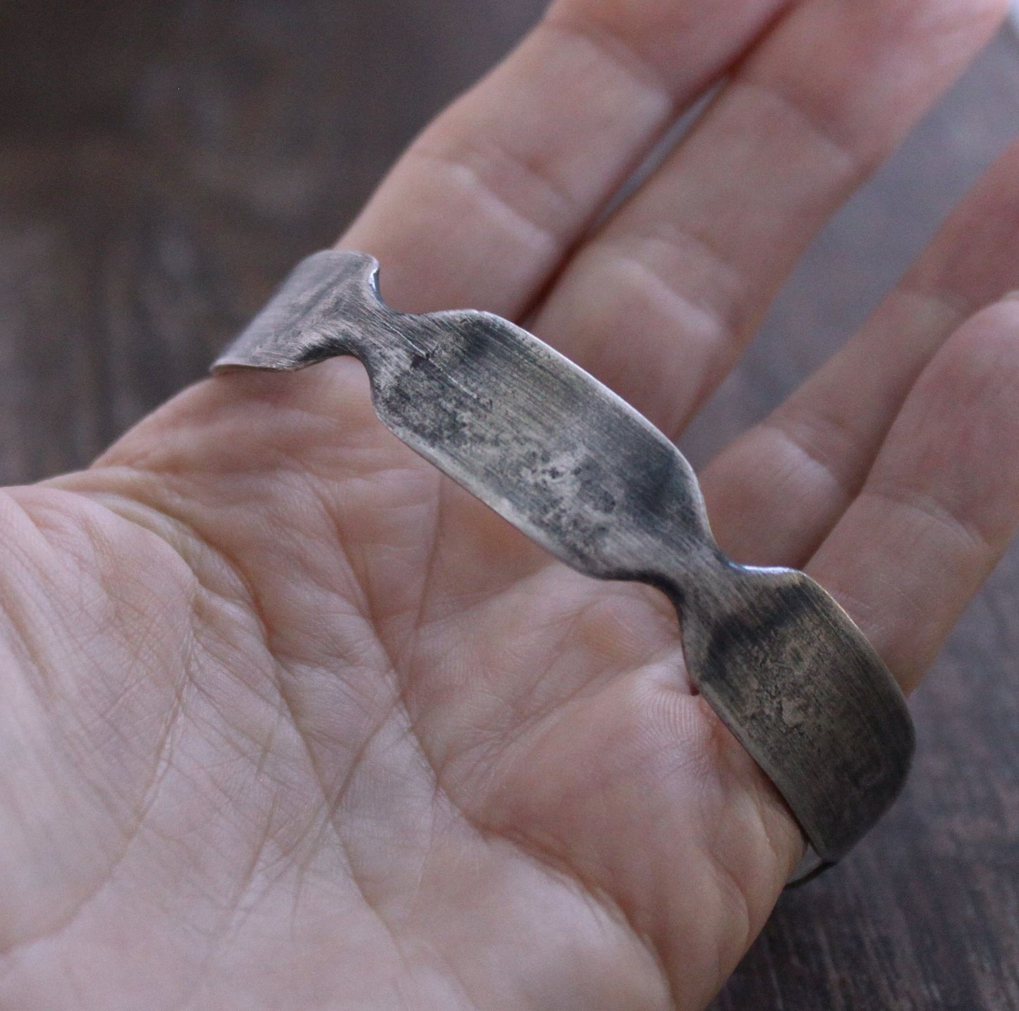 men's 1/2 inch wide silver cuff