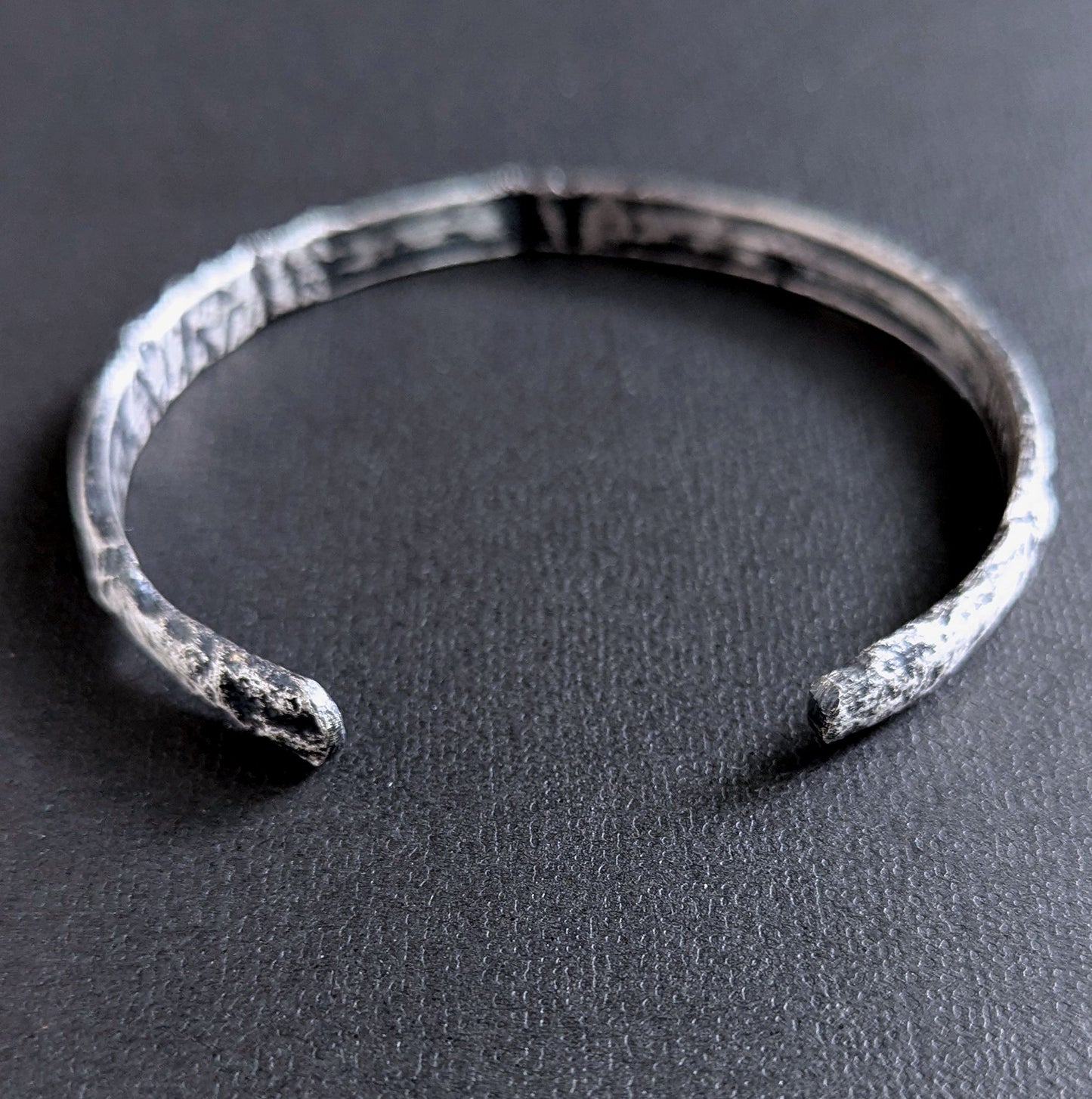men's narrow sterling silver cuff bracelet