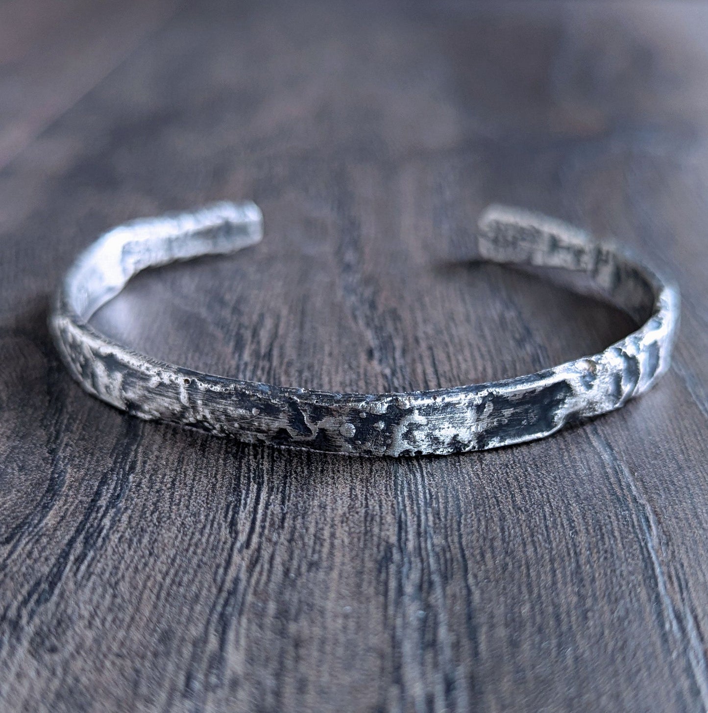 men's reticulated sterling silver bangle bracelet