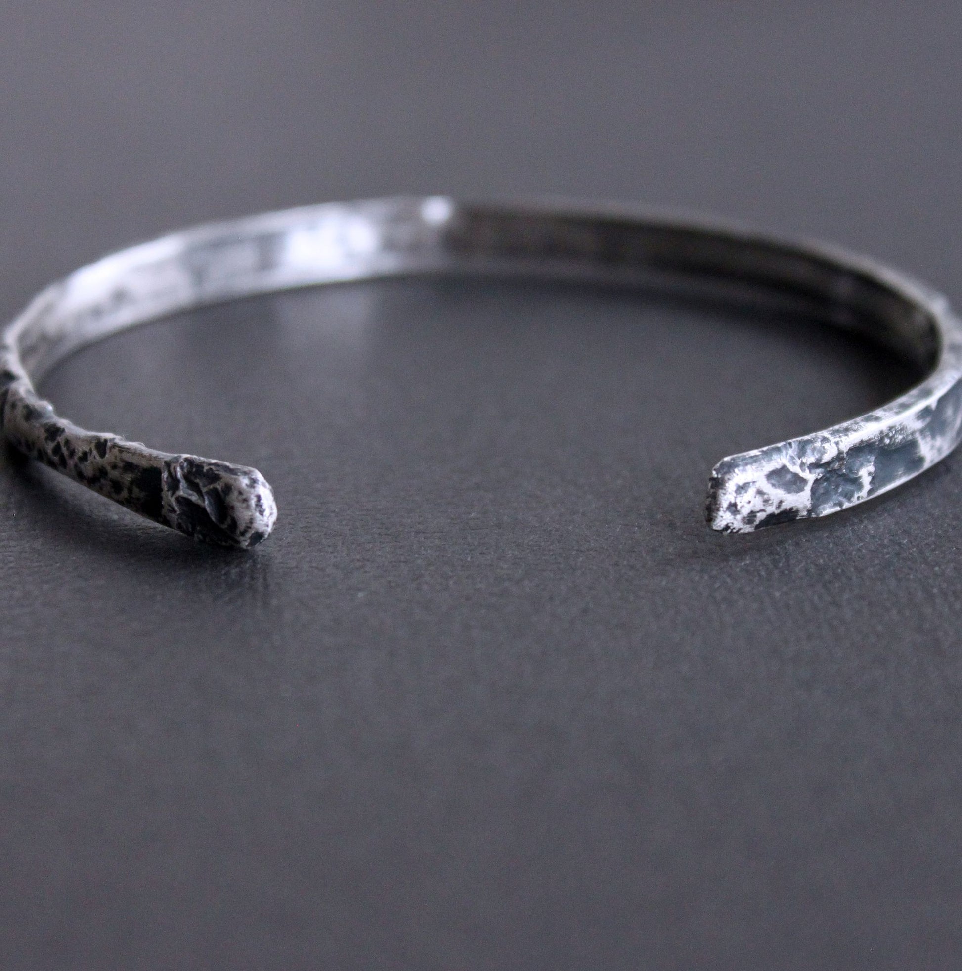 men's handmade sterling silver cuff bracelet