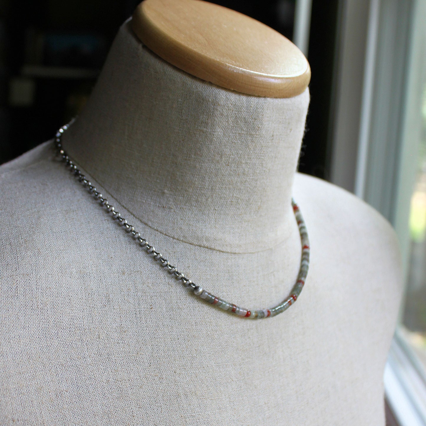 Men's Bead and Chain Necklace