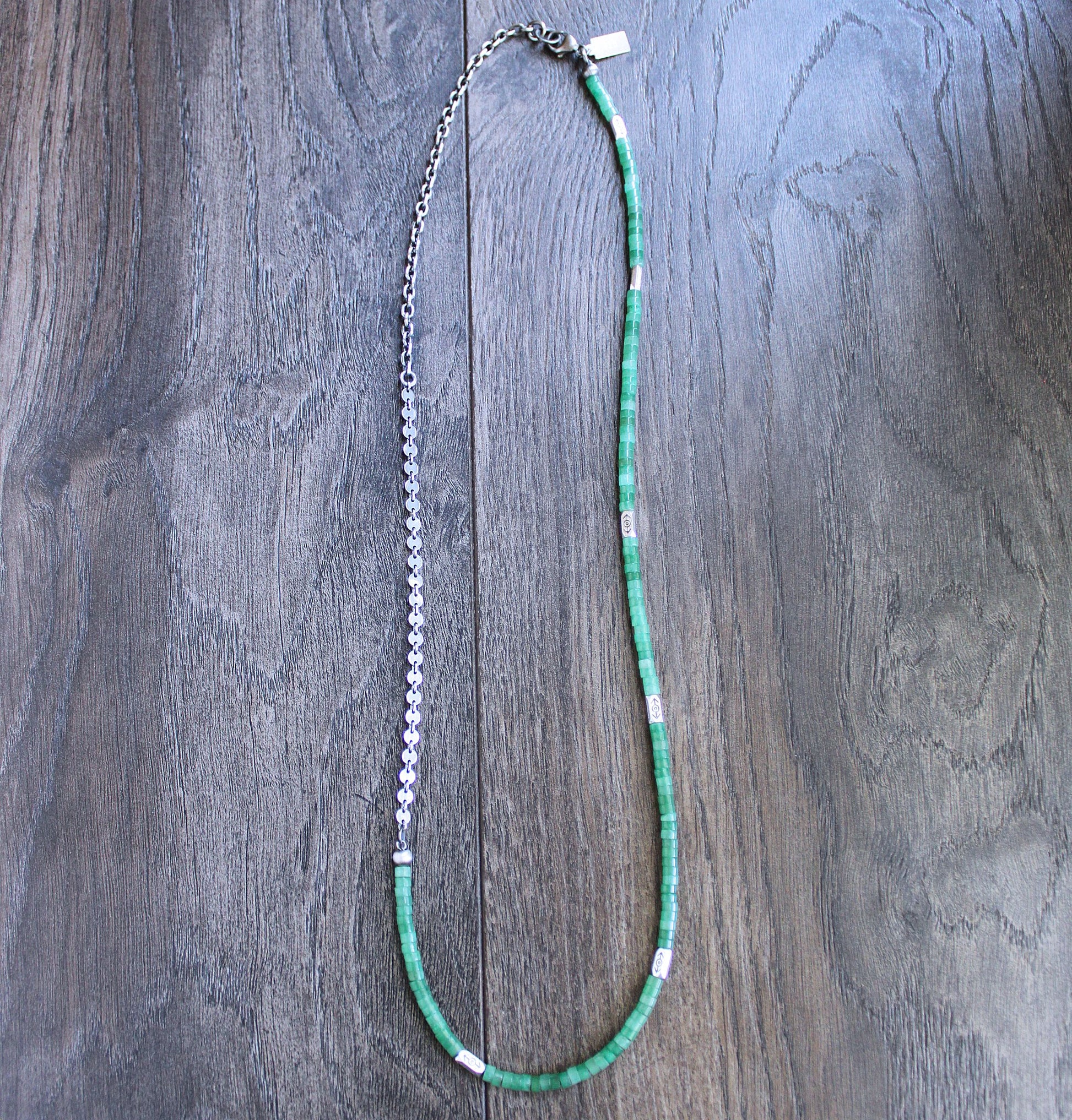 Men's Hybrid Bead and Chain Necklace