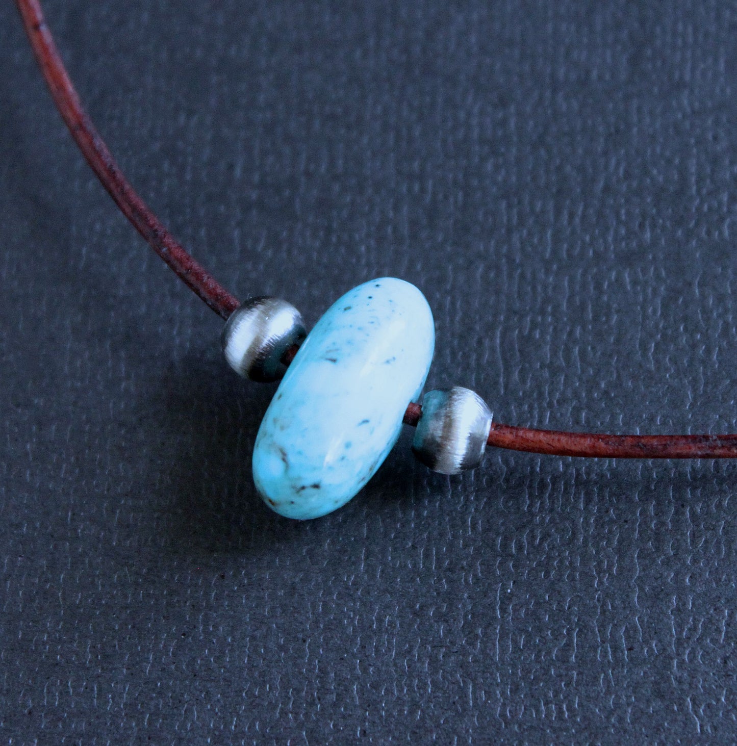 men's Nacozari turquoise leather cord necklace