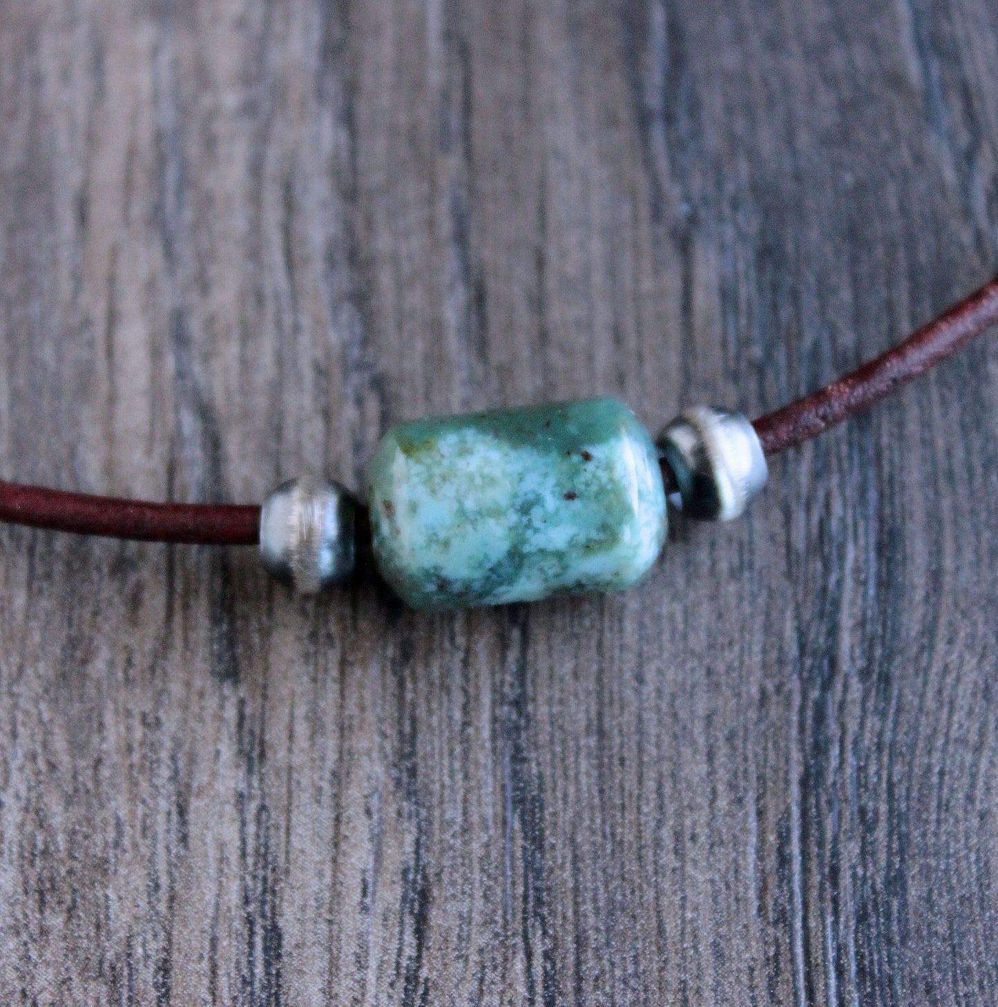 Fancy jasper large bead necklace
