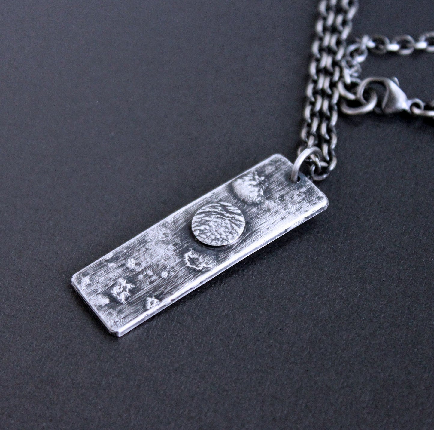 Men's Heavy Sterling Silver Pendant Necklace