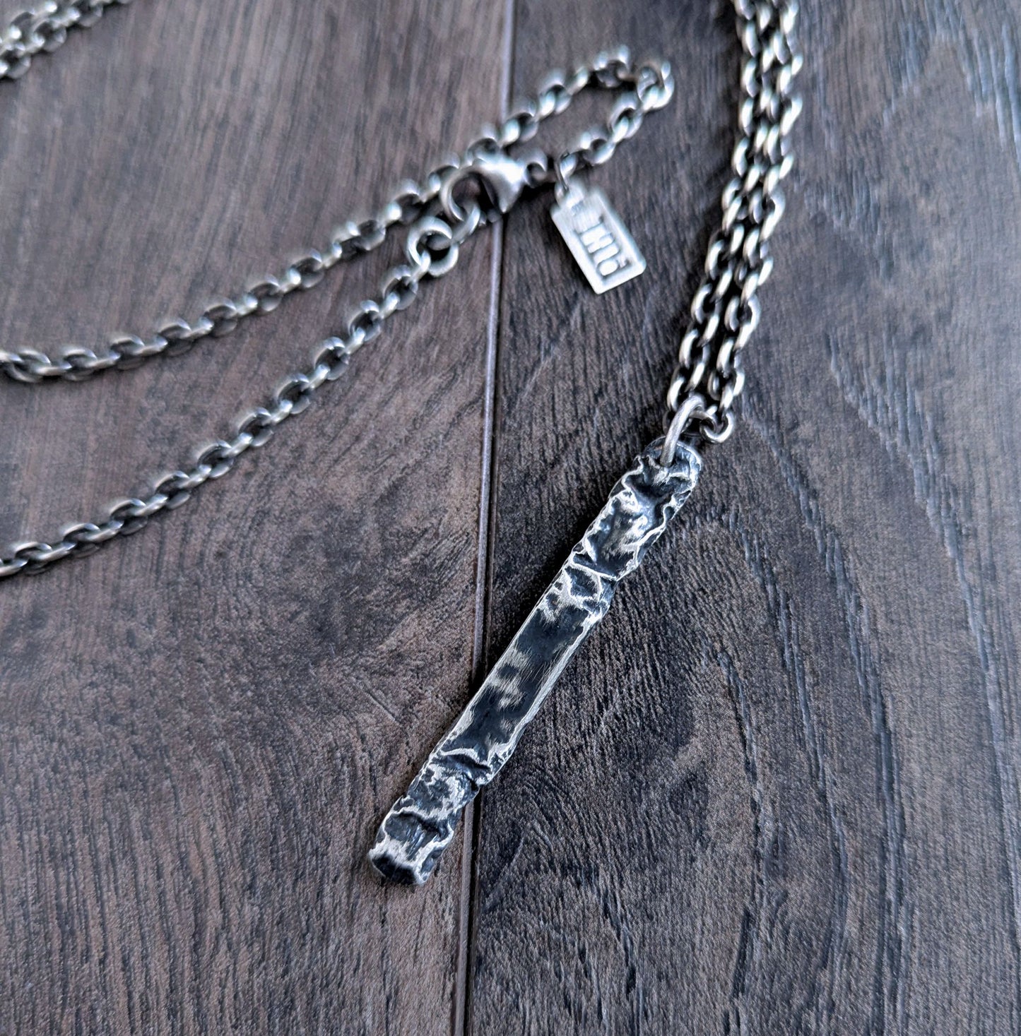 men's unique silver pendant necklace