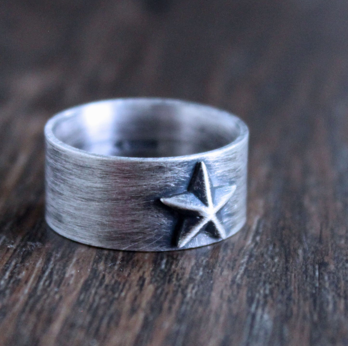 men's size 9 silver star ring