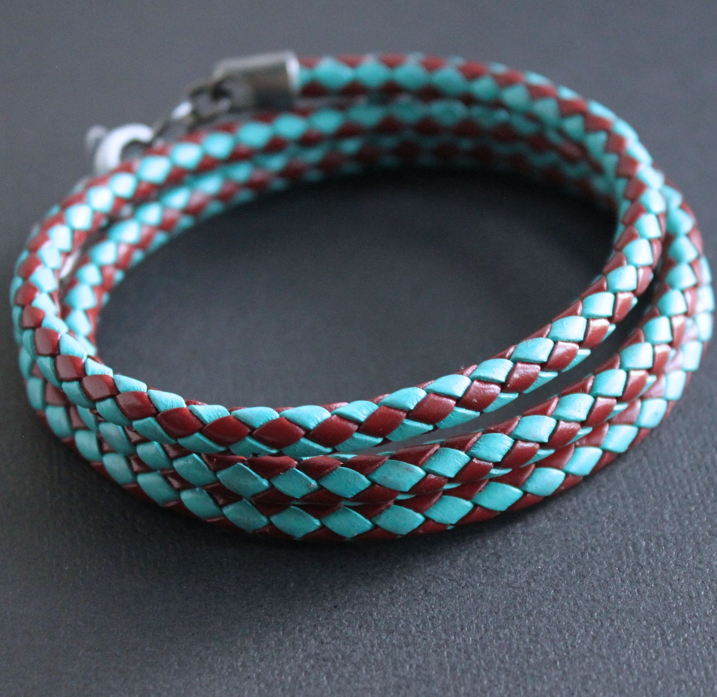 men's triple wrap leather bracelet