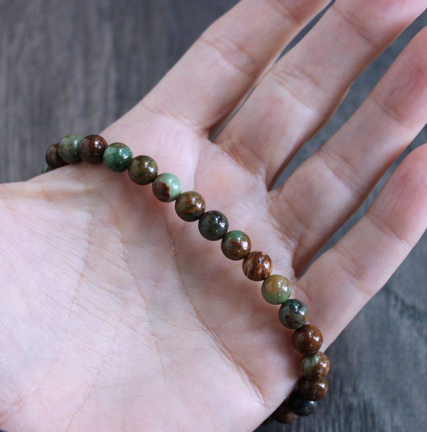 Men's 6mm gemstone bead bracelet