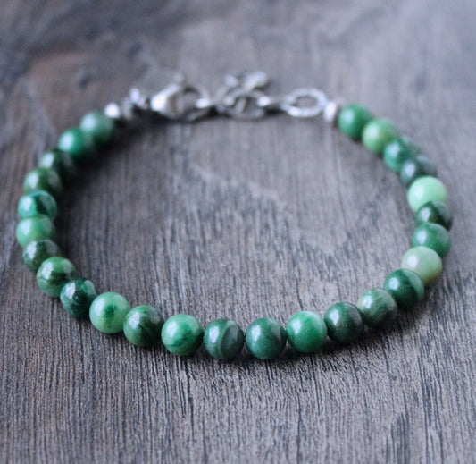 Men's Green African Jade Bracelet
