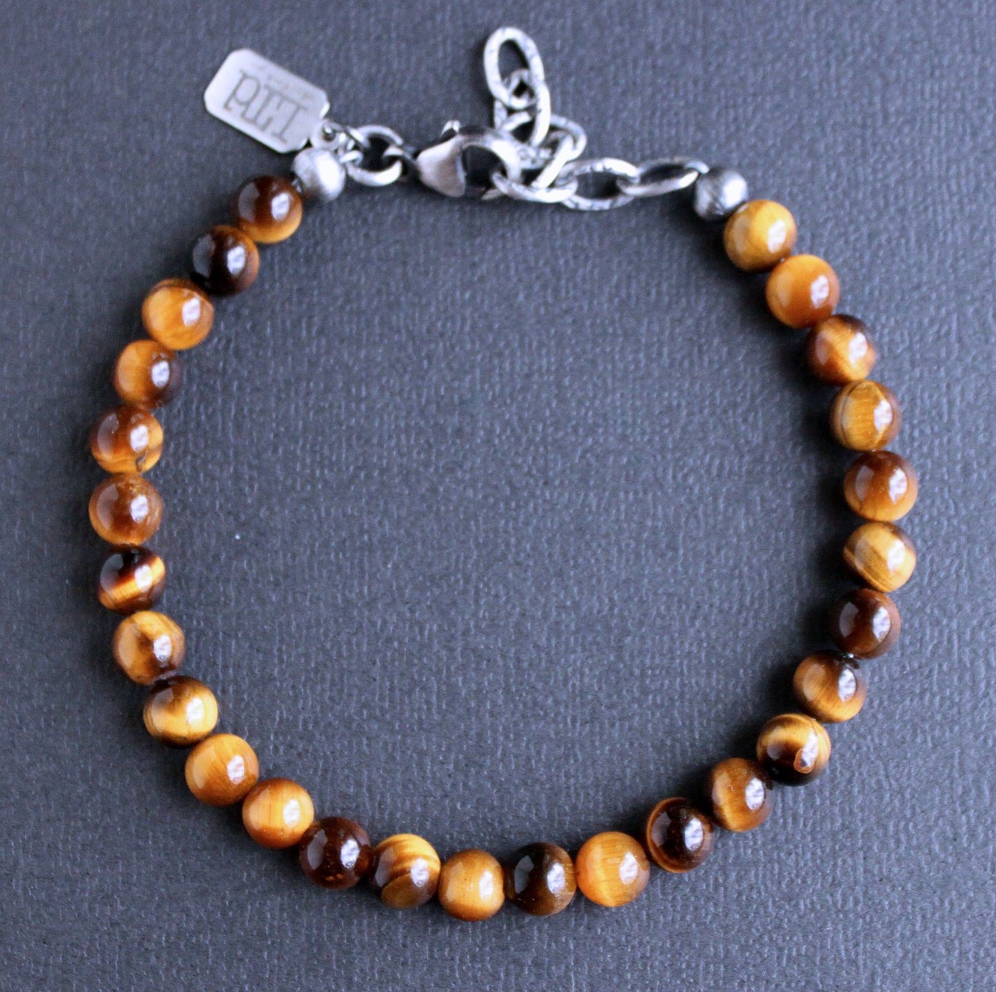 men's tiger eye beaded bracelet