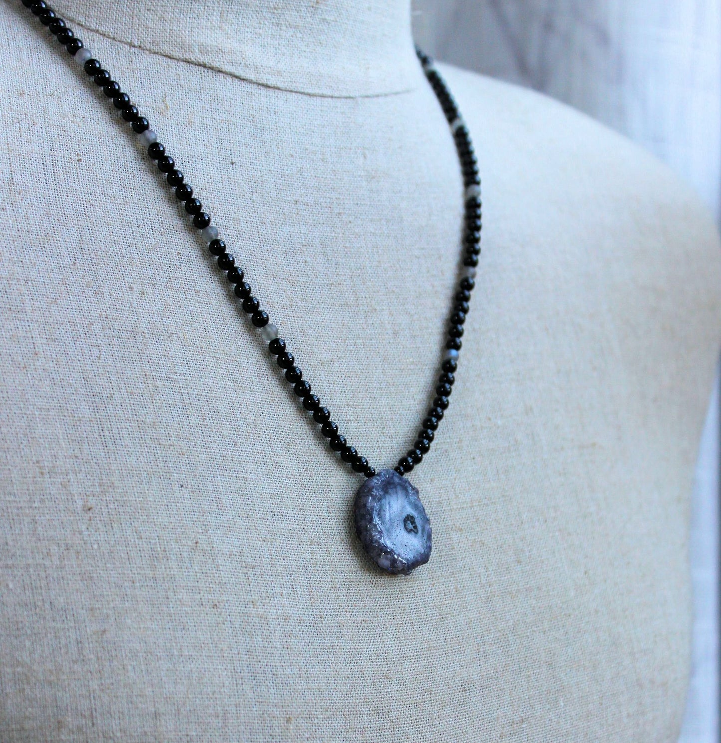 men's solar quartz pendant necklace