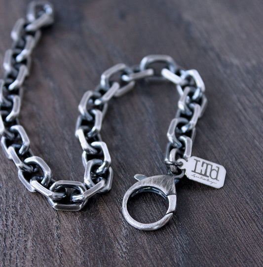 men's sterling silver chain bracelet