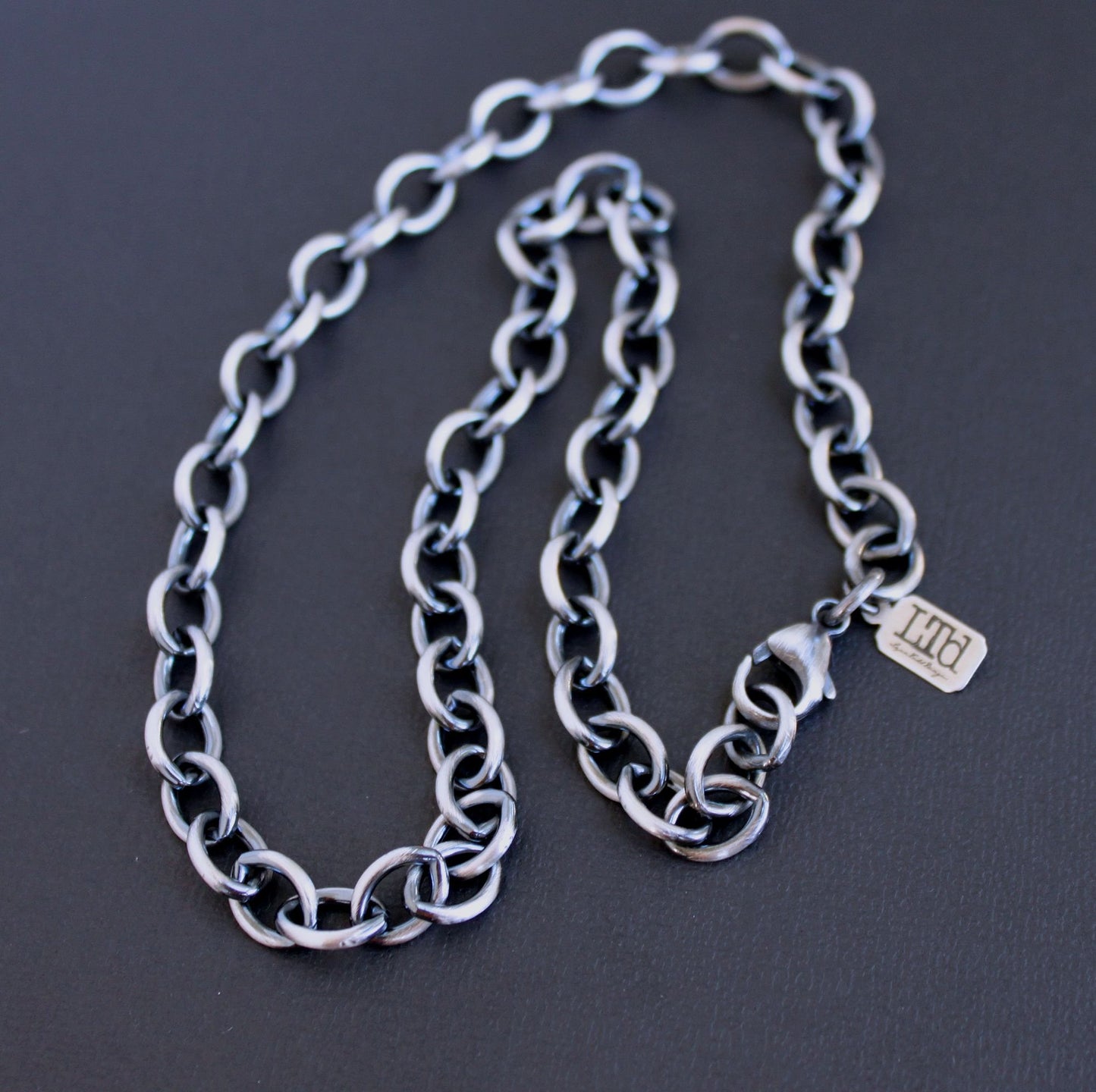 Men''s necklace sterling silver cable chain