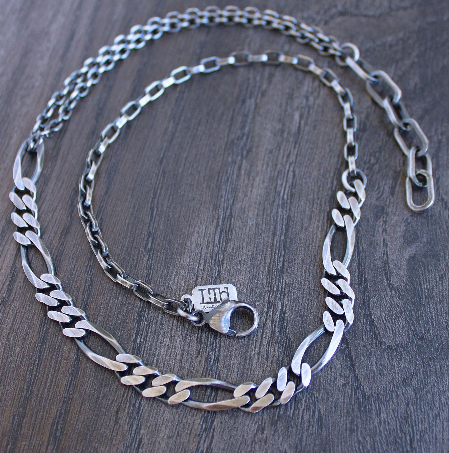 cable figaro mixed chain necklace