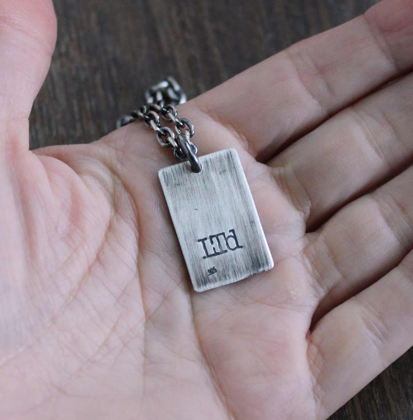 Small Hammered Silver Cross Pendant