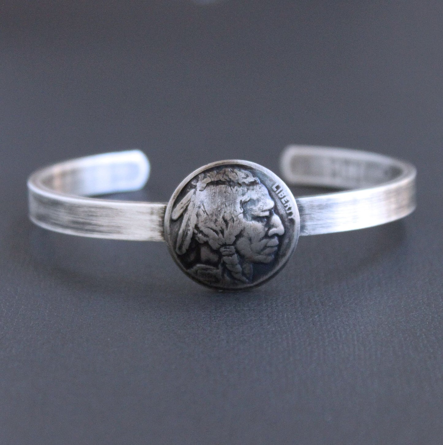 silver Indian nickel bracelet