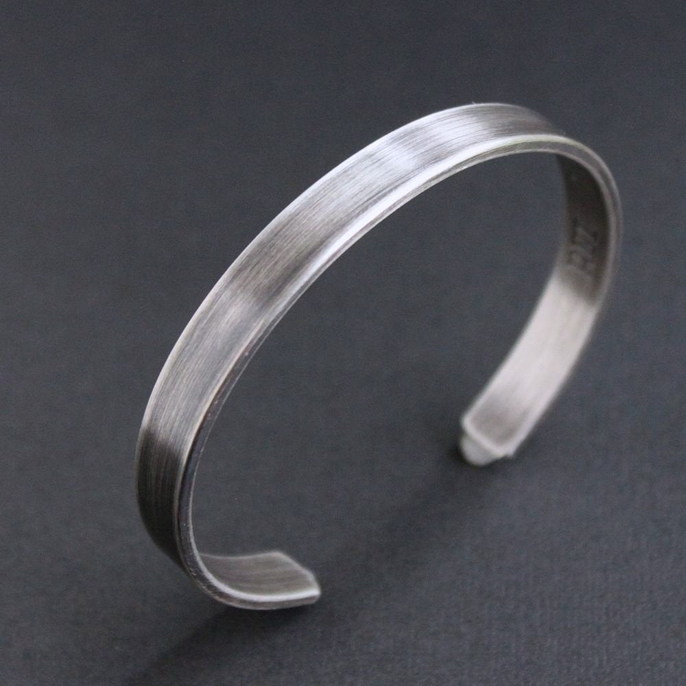 men's thick sterling silver cuff
