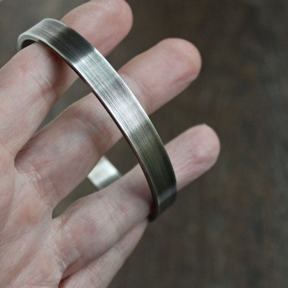men's oxidized silver cuff bracelet
