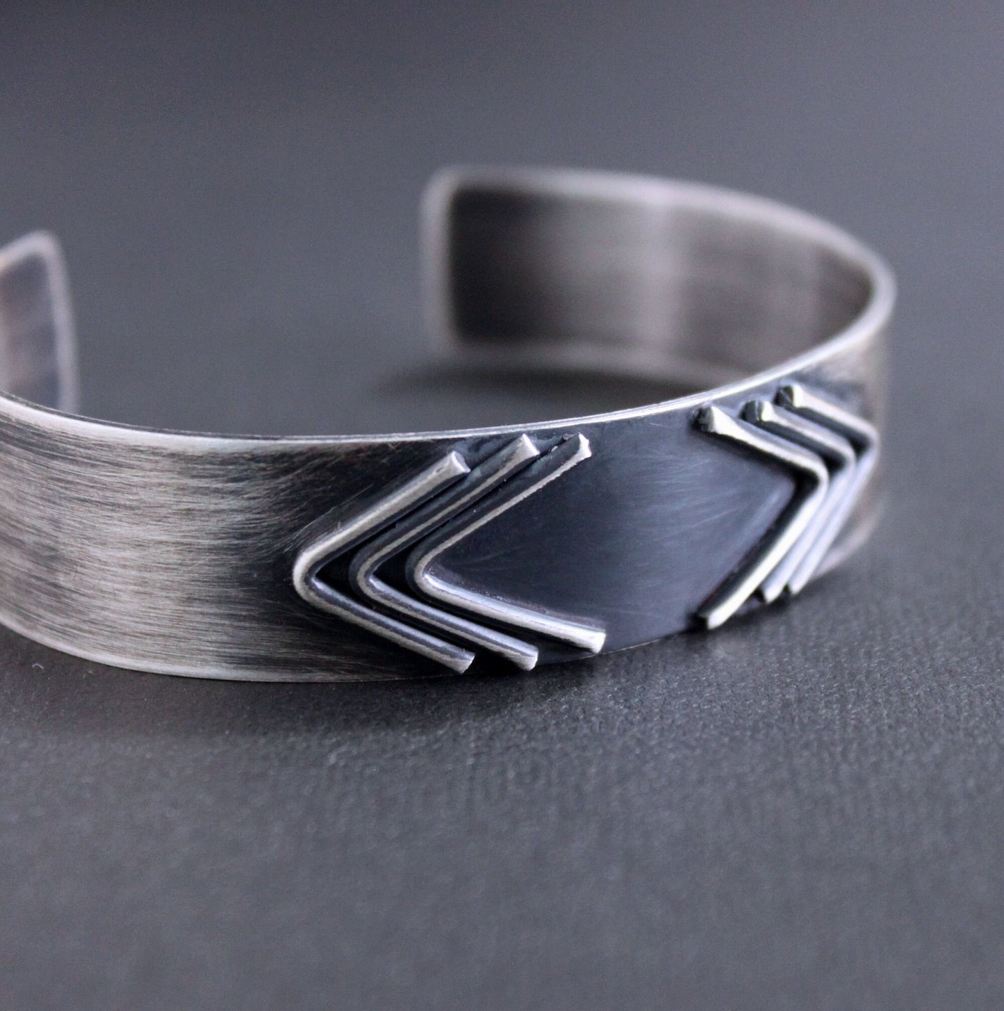 men's handmade silver cuff bracelet