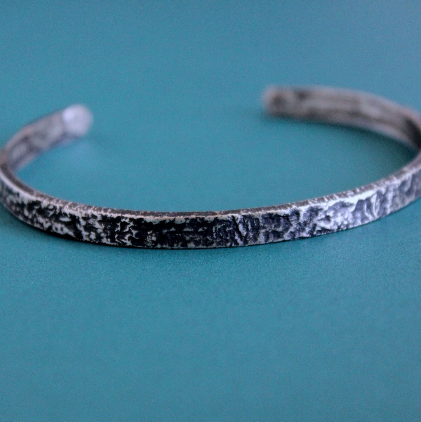 men's oxidized silver cuff bracelet