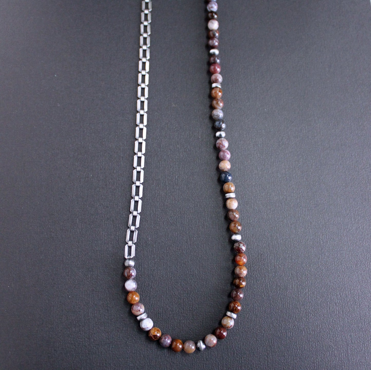 Men's Bead and Chain Necklace