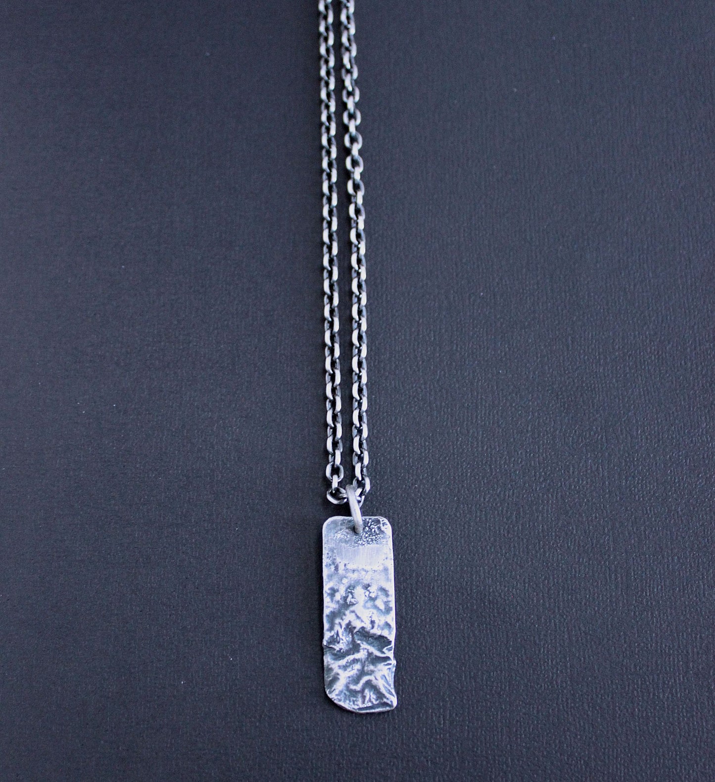 Men's Organic Silver Pendant necklace