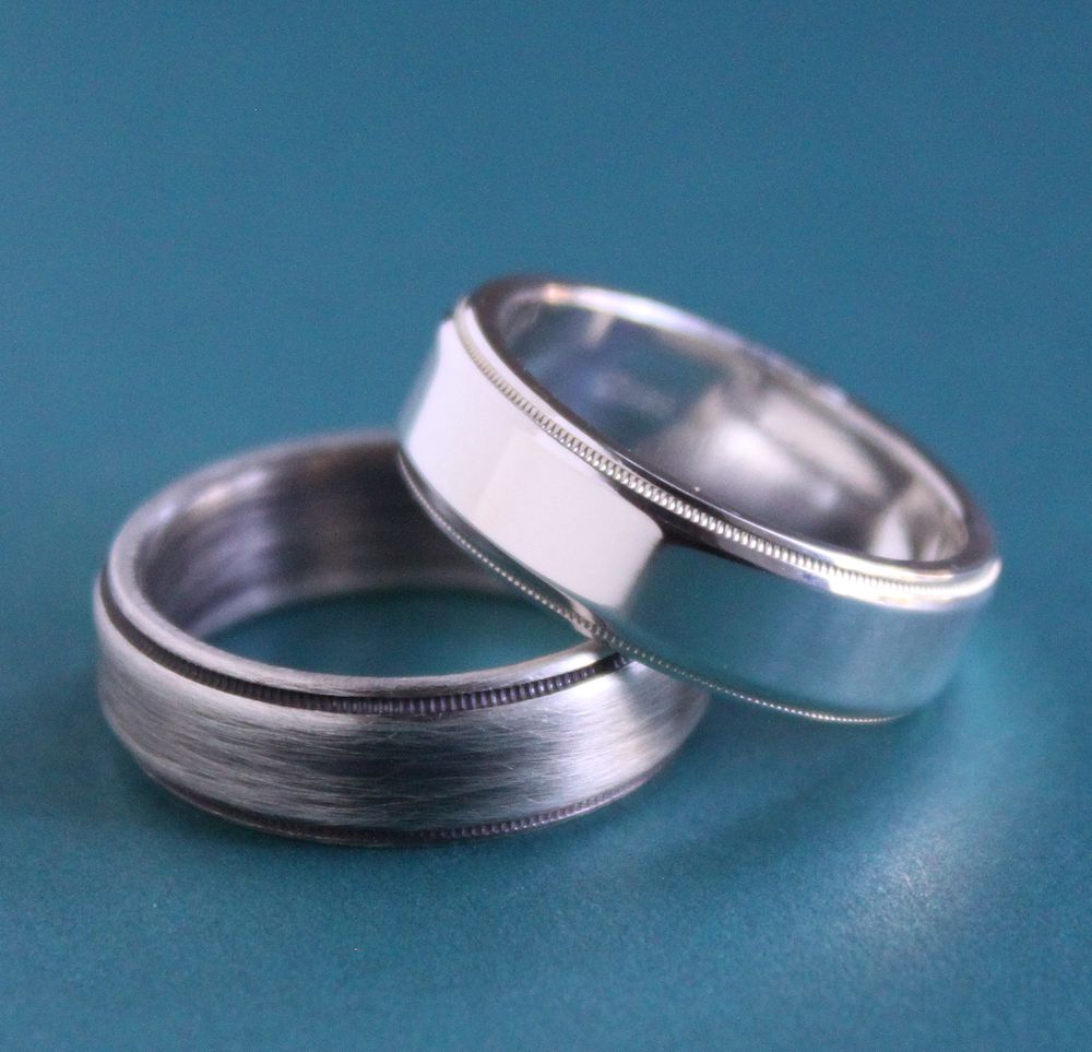 men's sterling silver wedding band