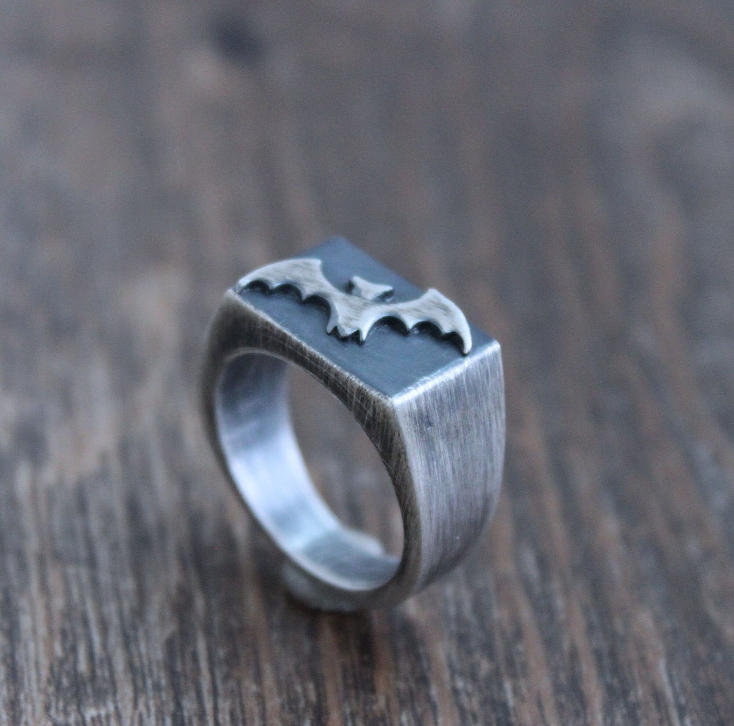 men's bat signet ring