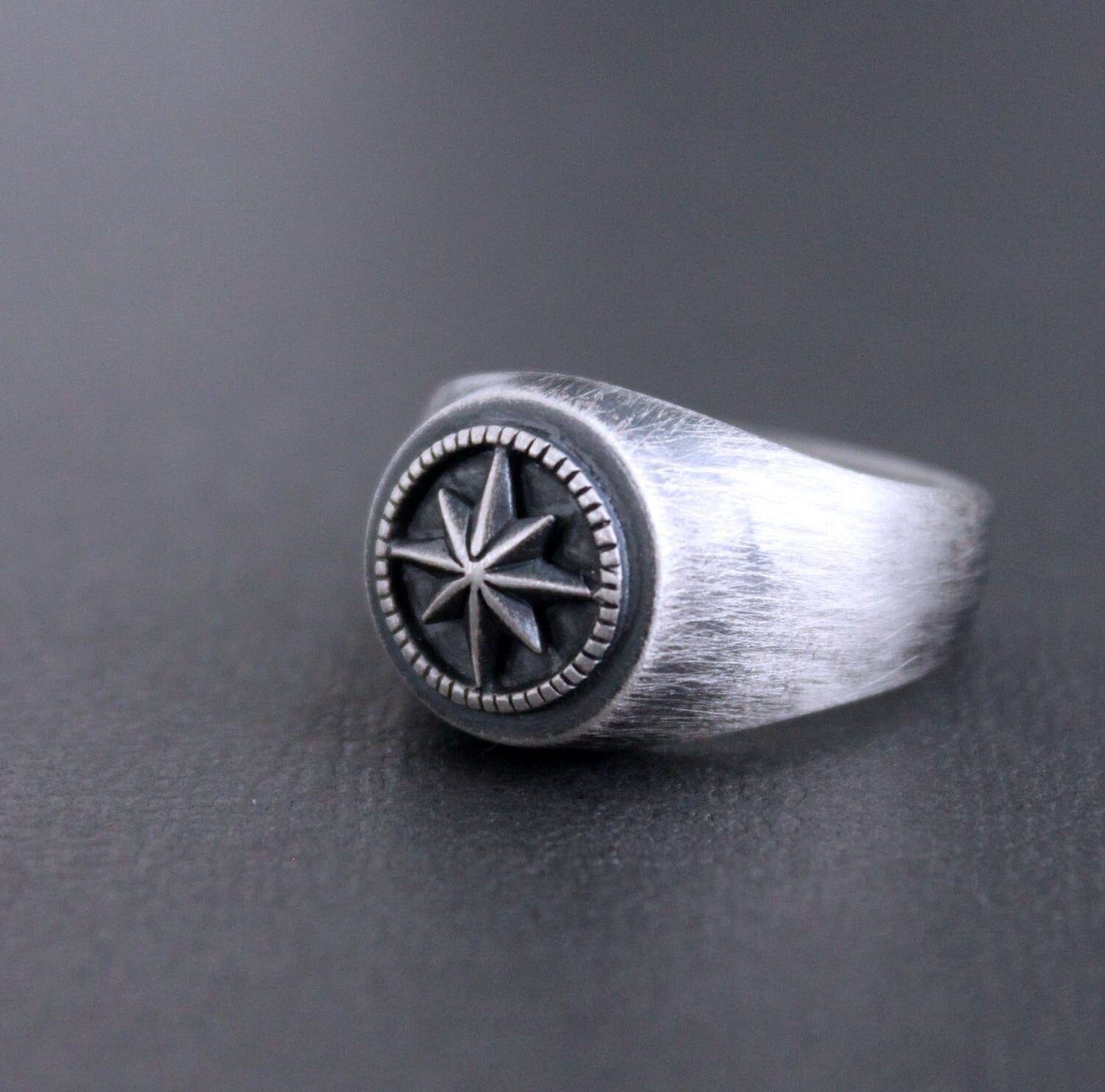 men's compass ring