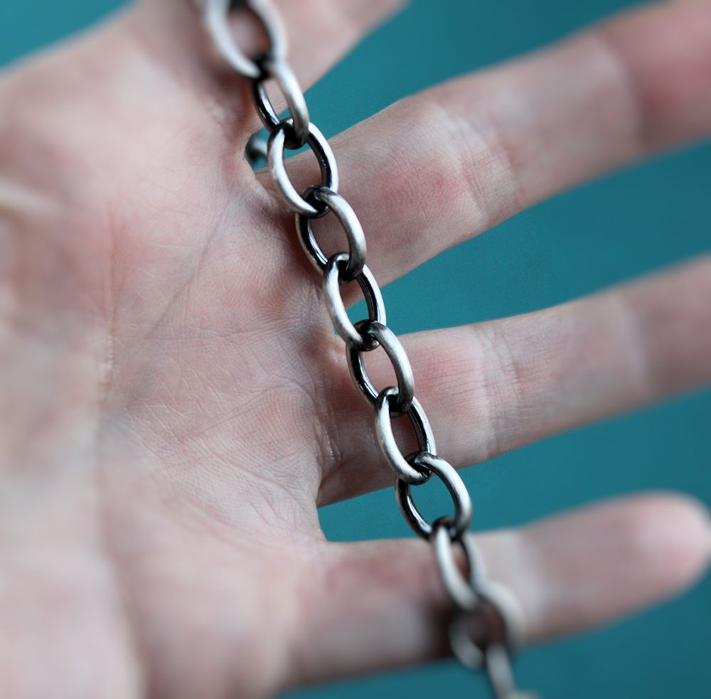 11mm silver chain bracelet