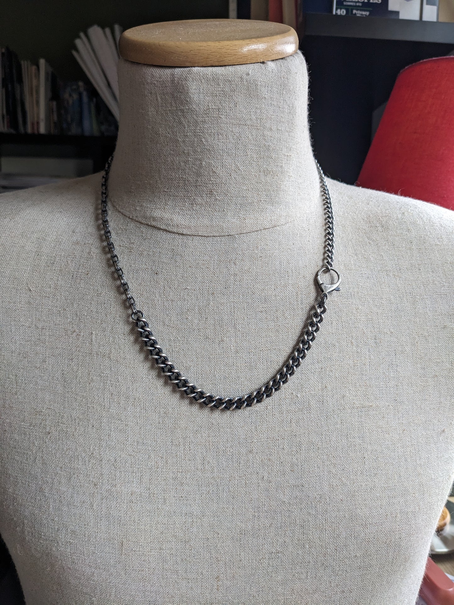 Custom for Tom- Mixed Curb Chain Necklace- 24 inch