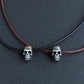 Skull Bead Leather Cord Necklace