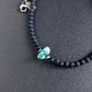 large turquoise bead necklace, 20 inches