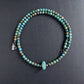 6mm turquoise and silver bead necklace