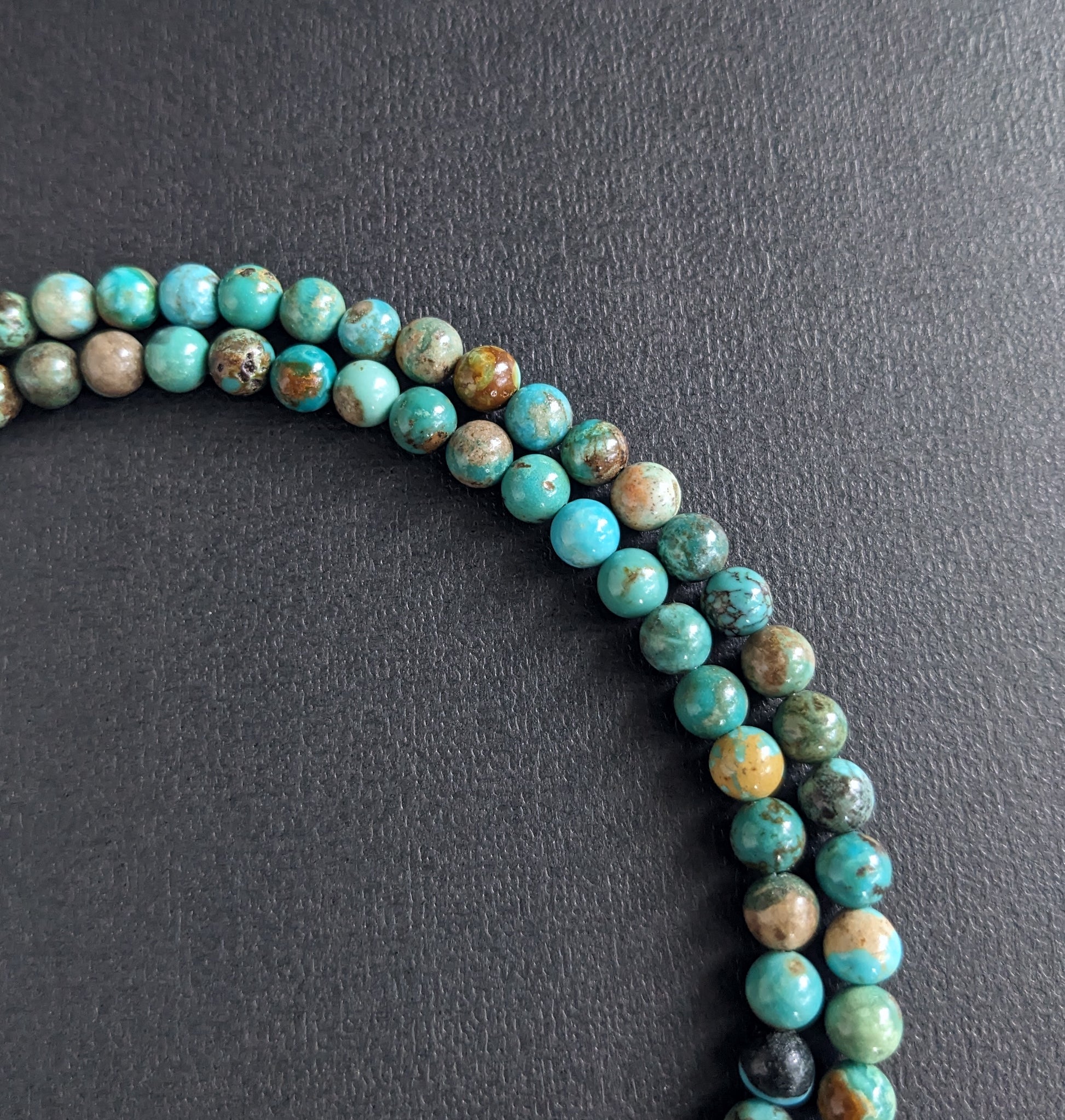 men's 6mm turquoise bead necklace