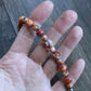 men's red 8mm 6mm bead bracelet