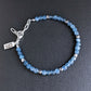 men's adjustable Santa Maria Aquamarine bead bracelet