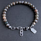 men's adjustable beaded bracelet