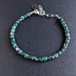 men's 4mm emerald bead bracelet