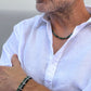 men's green emerald bracelet, 4mm