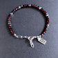 men's adjustable 4mm gemstone bead bracelet