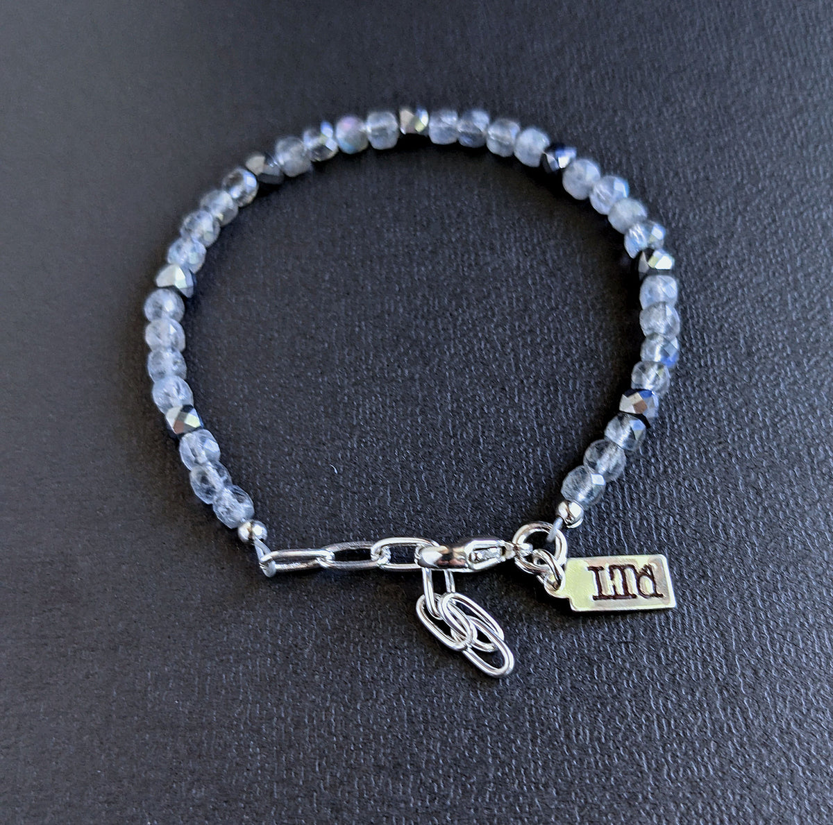 men's adjustable 4mm bead bead bracelet