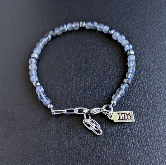 men's adjustable 4mm bead bead bracelet