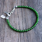 men's green jade gemstone bracelet